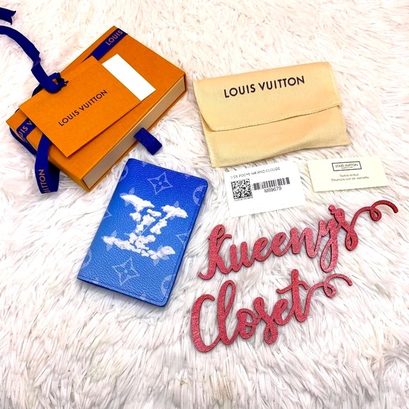 ❌SOLD❌ Louis Vuitton Clouds Pocket Organizer Card Wallet PO Virgil Abloh Blue - Picture 2 of 14
